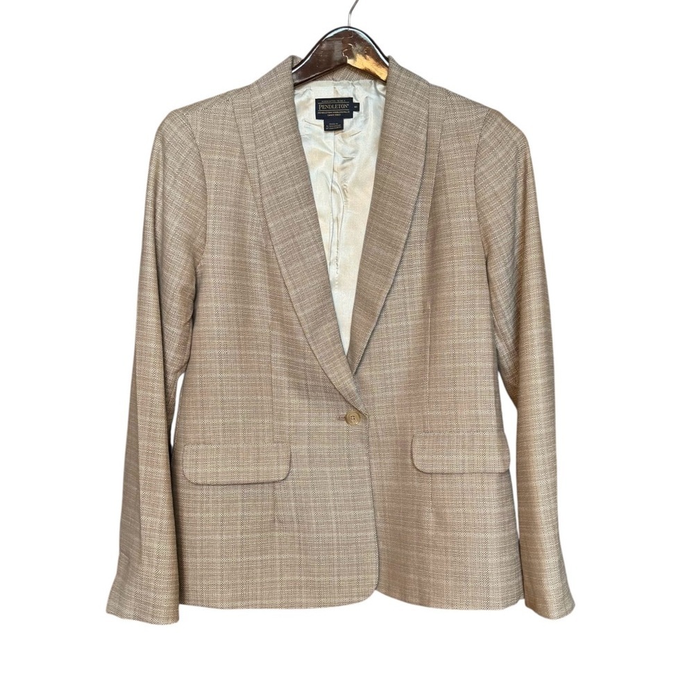 NWT! Pendleton Blazer Plaid Wool Women’s Size 10 | Career Office Corporate